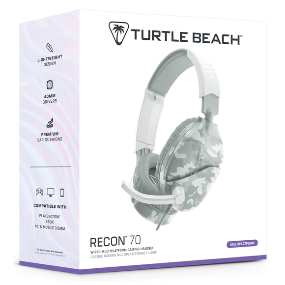 Casque de gaming Turtle Beach® Recon 70 Camo - Arctique Xbox One & Xbox Series X|S | PS4™ Pro, PS4™ & PS5™ | Mobile