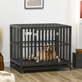 thumbnail image 2 of PawHut Cage pour Chien en Acier Robuste de 41 Pouces, Chenil Cage pour Animal, Noir, 2 of 10
