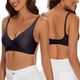 thumbnail image 2 of Timegard Womens Bras Adjustable Strap Wireless Deep V Neck Smoothing Full Support Comfort Everyday Bra, 2 of 6