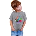 thumbnail image 2 of PMVFHDE Hauts Garçons Garçon et Fille Mode Décontractée Imprimé Col Rond Ample T-Shirt à Manches Courtes Haut Gris,12-13 Ans, 2 of 3