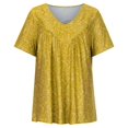 thumbnail image 5 of Hauts Mignons pour Femmes Mode Décontractée Ample T-Shirt à Col Rond Imprimé Chat Lune Jaune m, 5 of 5