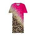 thumbnail image 5 of Robes Grande Taille pour Femmes Robe Grande Taille pour Femmes Col en V Été Décontractée Robes d'Été Poche Genou Manches Courtes avec Poches en Liquidation, 5 of 5