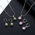 thumbnail image 4 of Becaristey Boucles d'Oreilles Collier Mis Large Applicable Occasions Élégant et à la Mode Léger et Confortable Rouge, 4 of 6