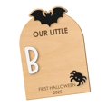 thumbnail image 2 of Elodie Baby's First Halloween Footprint Plaque DIY Family Birthday Decorative Board Bat, 2 of 8