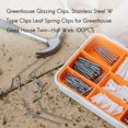 thumbnail image 2 of Greenhouse Glazing Clips, Stainless Steel W Type Clips Leaf Spring Clips for Greenhouse Glass House Twin-Hall Web 100PCS, 2 of 5