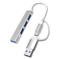 thumbnail image 1 of Riwcyla Type C to USB 3.0 Hub 4 Ports 4,in,1 Docking Station Ultra Slim USB Splitter and Play Compatible with MacBook ProAir Surface Pro XPS PC Flash Drive, 1 of 6