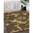 thumbnail image 3 of Ahgly Company Tapis d'Intérieur Lavable en Machine Carré Transitionnel Brun Cannelle, 8 Pieds Carré, 3 of 7