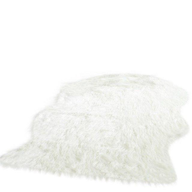 Safavieh Faux Silky Sheepskin FSS117A Ivory Area Shag Rug (2' x 3')