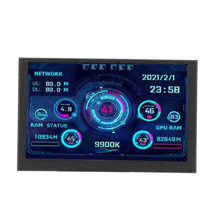PC CPU Moniteur de données, Économies d'énergie Mini ITX PC Cas Moniror 5in IPS Pour la maison