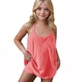 thumbnail image 3 of lcziwo Robes de Tennis pour Enfants Filles avec Shorts Été Entraînement Golf Mini Robes Bretelles Spaghetti Sans Manches Combinaison Robe Rose Ropa de Verano Para Mujer, 3 of 3