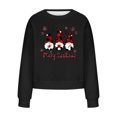 thumbnail image 4 of Qertyioot Pull d'Hiver Mode Femme Imprimé de Noël, Manches Longues Col Rond Chaud Ample Tendance Hauts Tricotés, 4 of 4