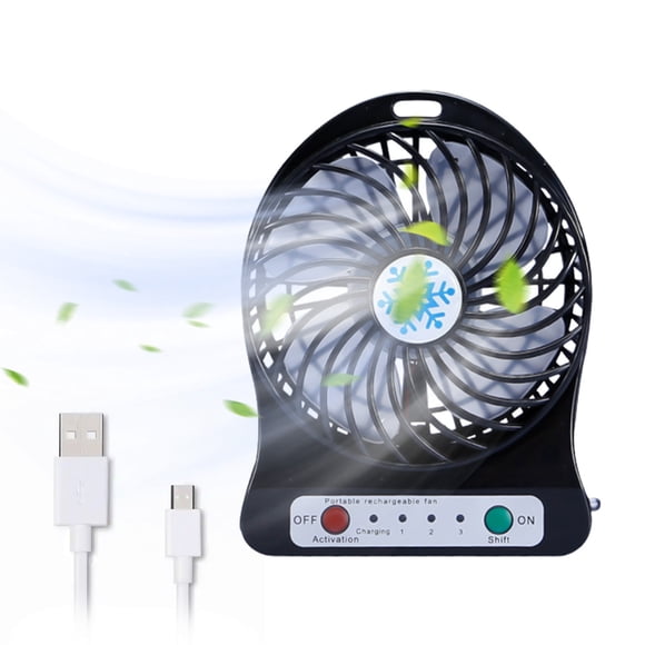 Dvkptbk Fans Portable Rechargeable LED Light Fan Cooler Mini Desk USB 18650 Battery Fan for Office, Bedroom, Table, Outdoor Home Essentials on Clearance