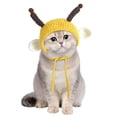 thumbnail image 4 of Hand Woven Pet Hats Handmade Yarn Cute Design Two Sizes Cats Dogs Small Animals Party Costumes Photography Props, 4 of 4
