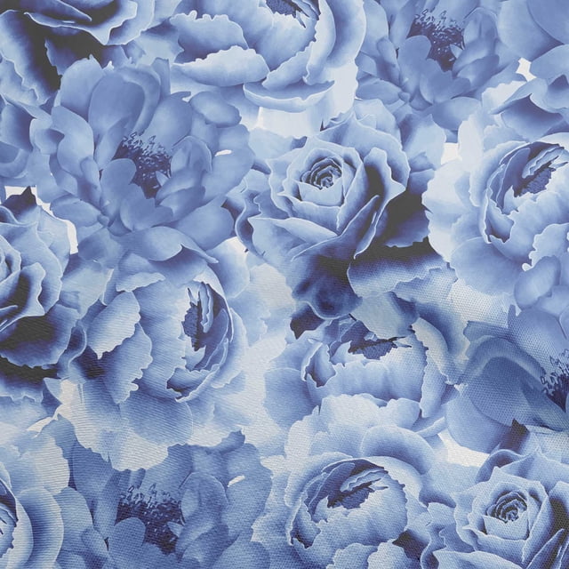 oneOone Cotton Flex Medium Blue Fabric Floral Sewing Craft Projects Fabric Prints By Yard 40 Inch Wide