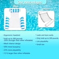 thumbnail image 2 of Pool Float Adult 4-in-1 Inflatable Water Hammock Floating Chair Lounger 3 Tube Design 300 lbs Capacity with Pump for Pool Vacation Light Blue Green, 2 of 5