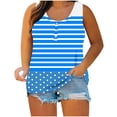 thumbnail image 3 of JDQJBZ Women's Camisole Ribbed Tank Tops for Women Polka Print Plus Size Summer Button Front Sleeveless Shirt, 3 of 5