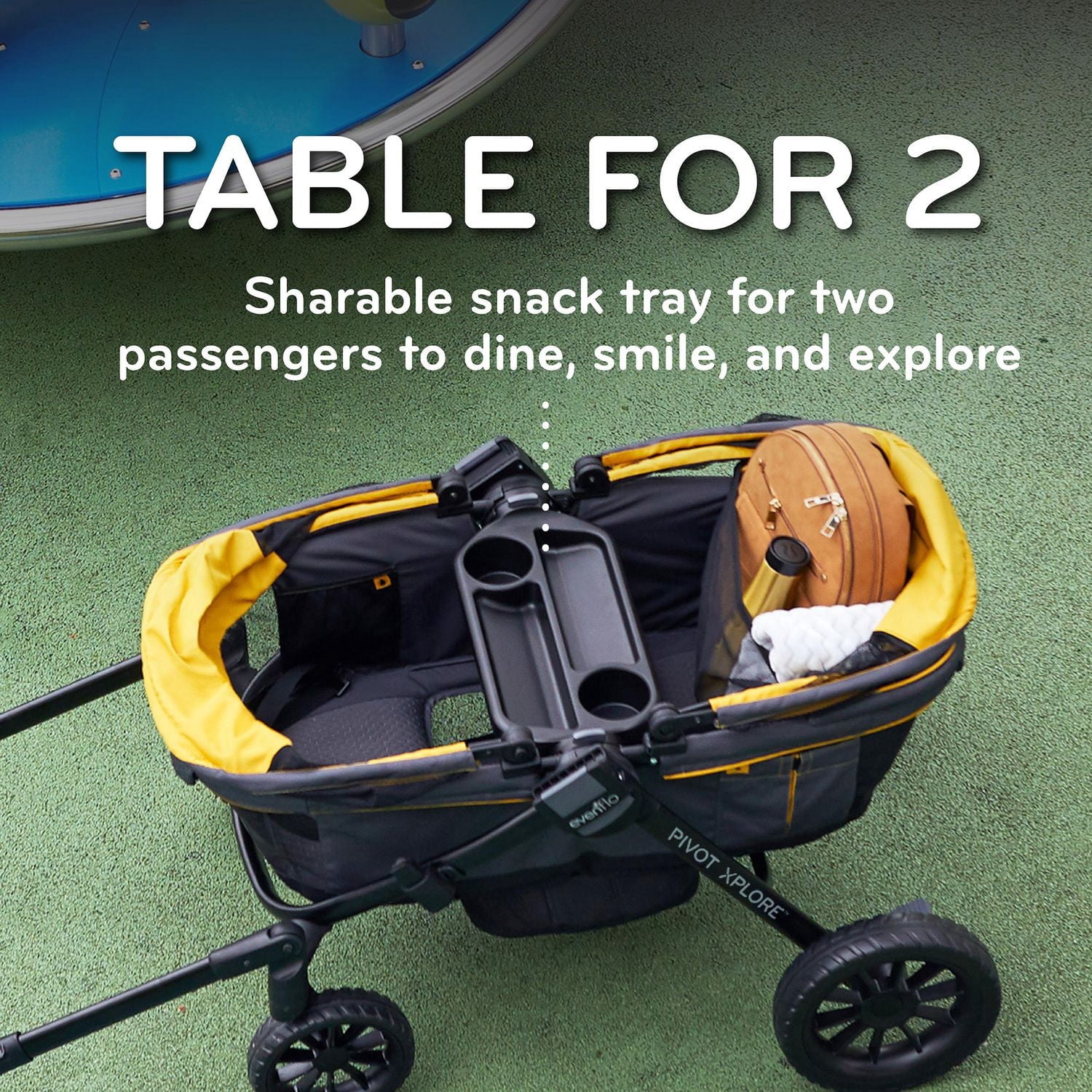 Evenflo Pivot Explore All-Terrain Stroller Wagon (6-60 Months - Max 55 lbs Per Side)