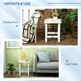 thumbnail image 4 of CoSoTower Side Table, Square Patio End Table, Weather Resistant 15" Outdoor HDPE Table for Porch, Balcony, White, 4 of 7