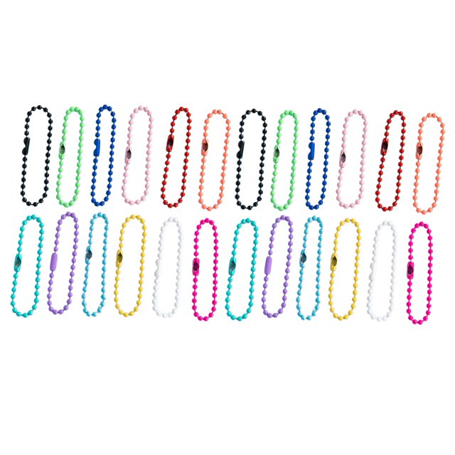 100pcs Ball Bead Chain Necklace Bulk - 4mm Christmas Bead Beaded Chain