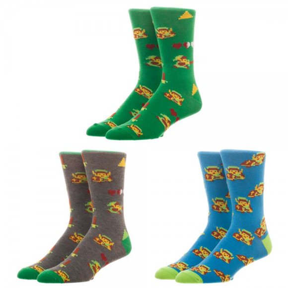 Crew Socks - Zelda - 3 Pack Crew Set New Licensed xs66ientn