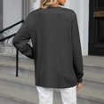 thumbnail image 4 of RXIRUCGD Mode Décontractée pour Femmes Sweat-Shirt à Manches Longues Col en V Confortable, Noir, Taille: TG, 4 of 9