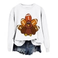 thumbnail image 3 of Chandail en Molleton Décontracté Imprimé Football Dinde pour Femmes, Chandails en Molleton à Capuche pour Femmes Grande Taille avec Fermeture Éclair, Veste à Capuche Décorative pour Femmes, 3 of 4