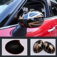 thumbnail image 1 of 2x Union Jack UK Flag Mirror Covers for MINI Cooper R55 R56 R57 Black/Gold, 1 of 11