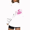 thumbnail image 2 of Mode Décontractée à Manches Longues Imprimé Floral Fermeture Éclair Épaule Extérieure Surdimensionnée Sweat-Shirts Noir S, 2 of 6