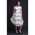 thumbnail image 3 of Bimba Robe d'Été Droite Sans Manches à Longueur Genou Imprimée Teinture sur Nœuds Shibori Bleue pour Femmes - Moyen, 3 of 6
