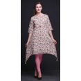 thumbnail image 2 of Bimba Feuilles Roses et Cardamine Floral Kurtas pour Femmes Ethnique Imprimé Asymétrique Hauts d'Été pour Femmes Petit, 2 of 6