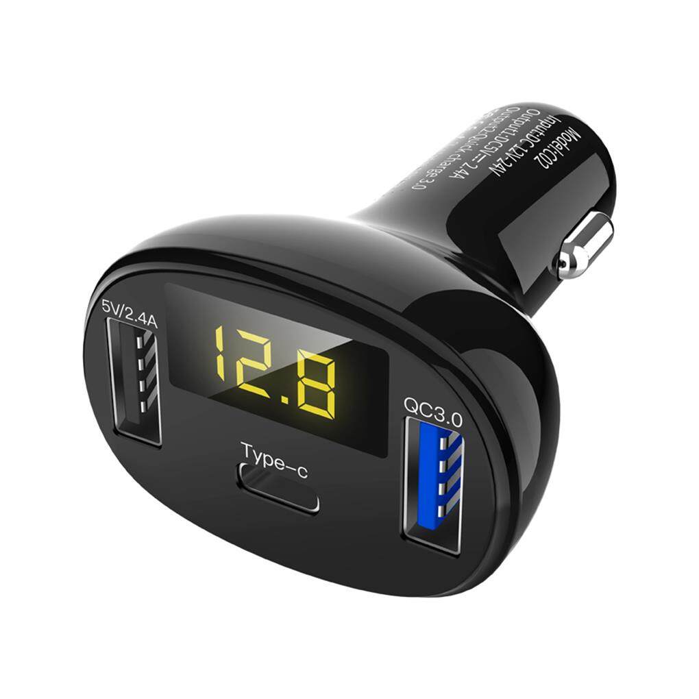 USB and Type C Car Charger Fast Charge QC3.0 Car Charger Adapter for Car Mobile Phone