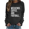 thumbnail image 1 of Pisexur Chandails en Molleton pour Femmes Imprimé Graphique Lettre Chandails en Molleton de Football pour Femmes Chandails en Molleton d'Automne Décontractés Col Rond Chandails en Molleton Manches Longues pour Femmes Blouses Coupe Ample Pull Tops, 1 of 2