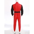 thumbnail image 4 of Linjinx Salopette pour Homme Mécanicien Halloween Pilote de Course Pompier Cosplay Combinaison Fermeture Éclair devant Combinaisons une-Pièce Rouge TTG, 4 of 6