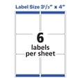 thumbnail image 4 of Avery Matte Frosted Clear Address Labels for Inkjet Printers, 3-1/3" x 4", 60 Labels, 5 Packs (18664), 4 of 6