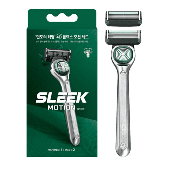 [DORCO] SLEEK Motion Razor System with 2 Cartridges - Premium Men's Shaving Razor