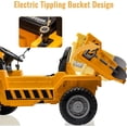 thumbnail image 4 of Kids Ride-on Dump Truck with Remote Control, 2-Speed Electric Toy Car, Shovel, Music for Outdoor Play, 4 of 8