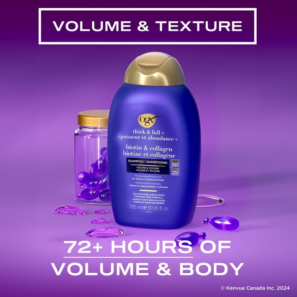 OGX Thick & Full + Biotin & Collagen Volumizing Shampoo, Nutrient