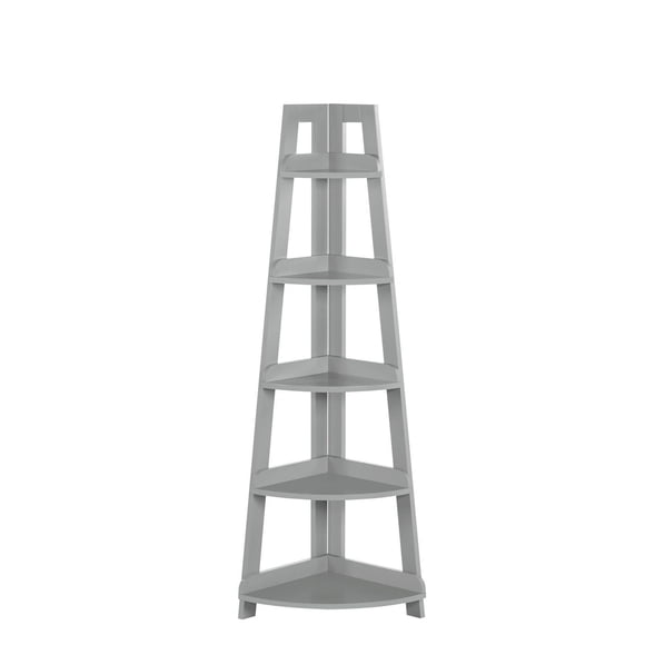 RiverRidge® Home Amery Collection 54-inch H x 20-inch W x 14.5-inch D Ladder Corner Shelf in Gray