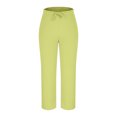 thumbnail image 2 of Plebaso Wide Leg Pants for Women Drawstring Knit Casual Pants Solid Color Womens Open Bottom Trousers, 2 of 6