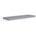 thumbnail image 4 of vidaXL Floating Wall Shelves 2 pcs Grey 80x23.5x3.8 cm MDF, 4 of 5