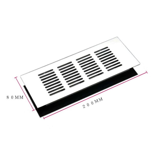 Lefu Grille d'Aération en Aluminium 80*150-400 mm à Lames Argentées, Couverture de Grille de Ventilation