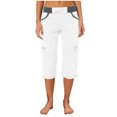 thumbnail image 2 of Timegard Pantalon Cargo pour Femmes Capris à Cordon Taille Élastique Actif Randonnée Plein Air Pantalon Court, 2 of 6