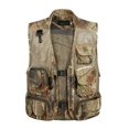 thumbnail image 1 of LUXUR Mens With Multiple Pockets Cargo Jacket Fishing Climbing Utility Vests Desert M, 1 of 5