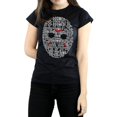 thumbnail image 3 of Friday 13th T-Shirt en Coton pour Femmes avec Masque Texte de Jason, 3 of 5