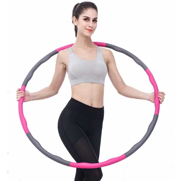 Fitness Hoop for Adults,Weighted Hula Fitness Hoop for Exercise,Workout, Training-2.2lb,8 Section Detachable Design-Professional Soft Exercise Hoop for kids, Teens,Women, Men
