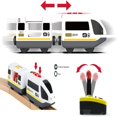 thumbnail image 2 of HLONK Wooden Train Set Accessories Battery Operated Locomotive Train  Remote Control Train Vehicles for Wood Tracks  Powerful Engine Train Cars Fits All Major Brands of Railway System Red, 2 of 7