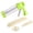 Green, variant on Cookie Making Kit with 16 Template Discs and 6 Nozzles, Stainless Steel Handle and Abs Body, Yellow, for Home Baking