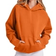 thumbnail image 2 of MeetoTime Sweat à Capuche à Manches Longues pour Femmes, Polaire, Grande Poche, Pull, 2 of 6