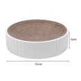 thumbnail image 3 of Milaget Grattoir Rond pour Chat Lit 31Cmx31Cmx6cm Protection de Meubles Planche à Griffer Blanche, 3 of 9