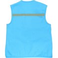 thumbnail image 3 of Cargo Vest for Kids with Reflective Straps & Bucket Hat with Chin Strap - Light Blue - S/M, 3 of 4